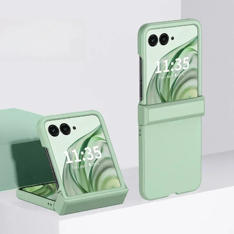 Coque rigide pliable pour téléphone — Protection intégrale de la charnière, bords surélevés