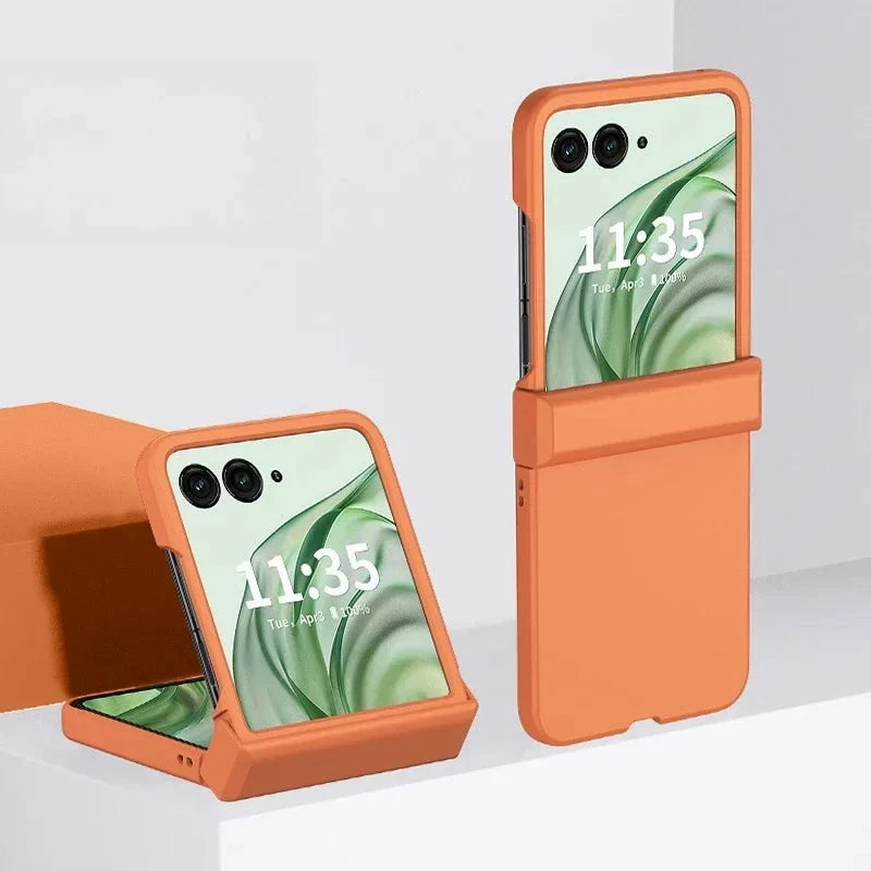 Coque rigide pliable pour téléphone — Protection intégrale de la charnière, bords surélevés