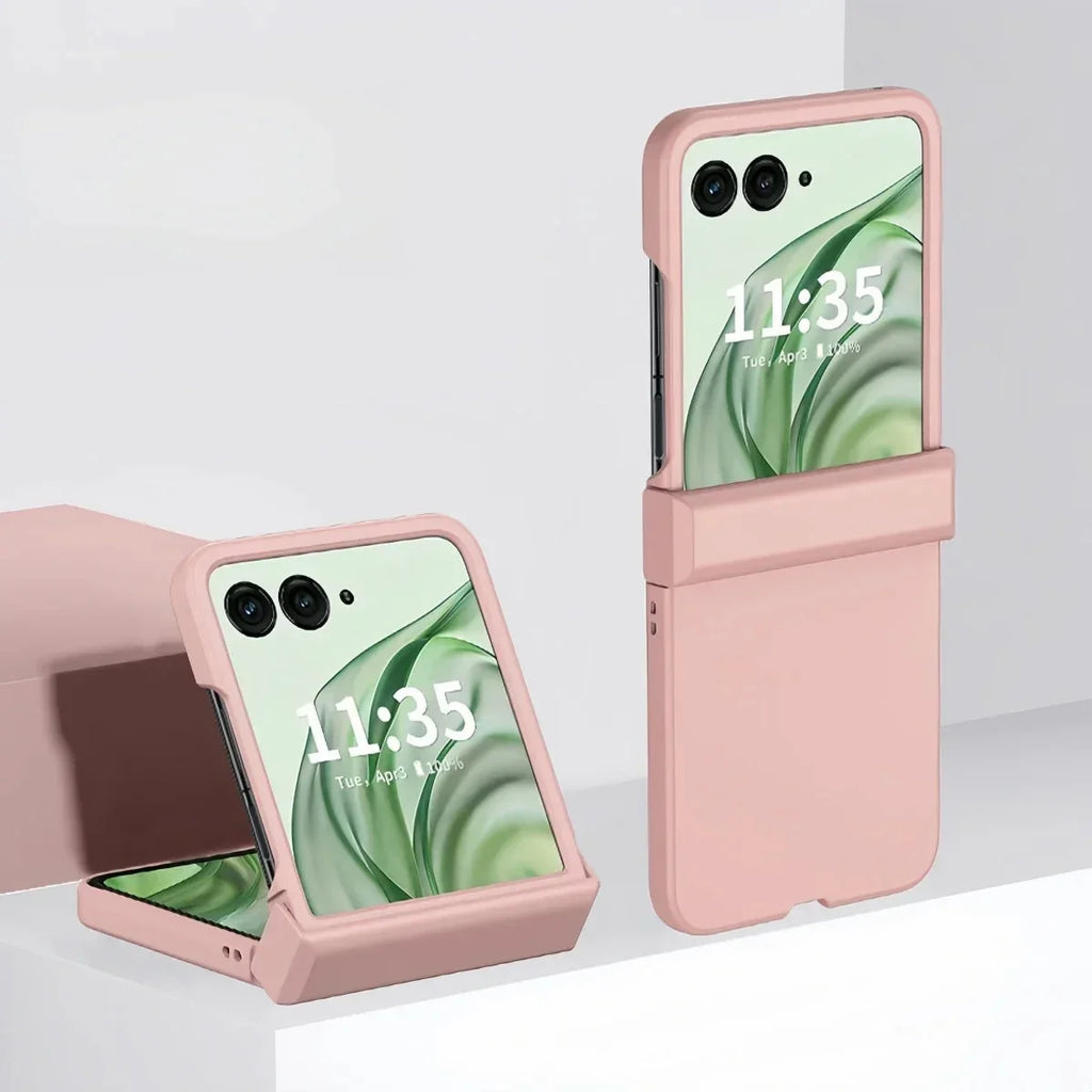 Coque rigide pliable pour téléphone — Protection intégrale de la charnière, bords surélevés