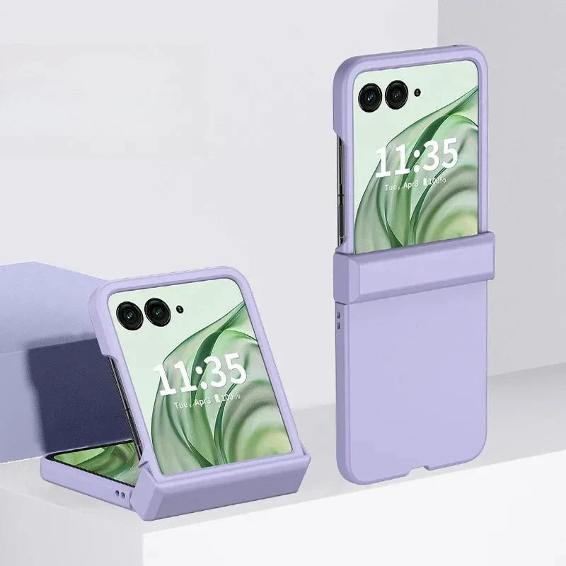 Coque rigide pliable pour téléphone — Protection intégrale de la charnière, bords surélevés