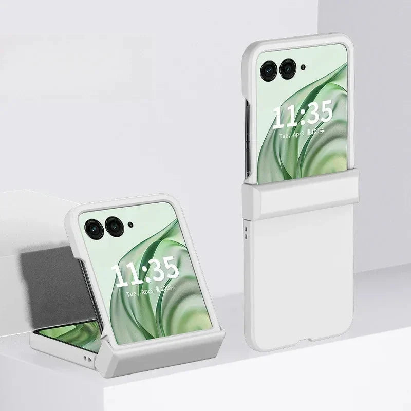 Coque rigide pliable pour téléphone — Protection intégrale de la charnière, bords surélevés