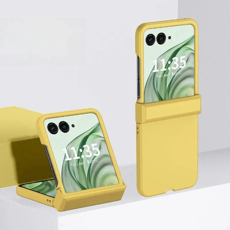 Coque rigide pliable pour téléphone — Protection intégrale de la charnière, bords surélevés