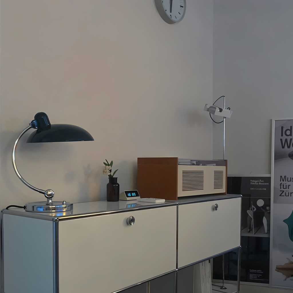 Rote Arbeitsleuchte aus Metall, 17 in, E27-Fassung, schwenkbare Gelenkarmlampe mit gerichtetem Licht
