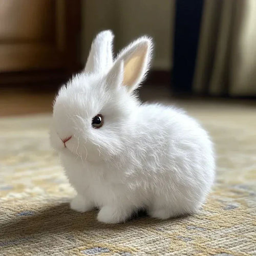 Animated plush bunny toy with realistic hopping, ear movement, and soft cuddly design for kids and playtime fun - Euroselle