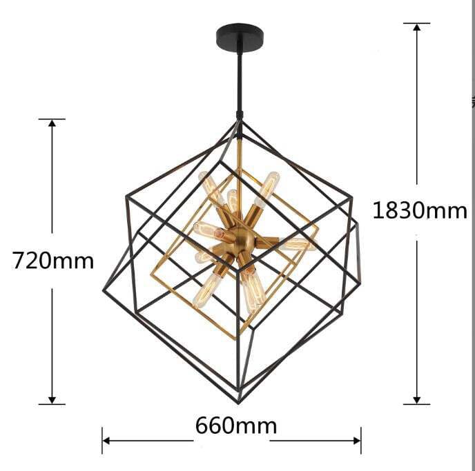 Die Cube Vintage Lampe