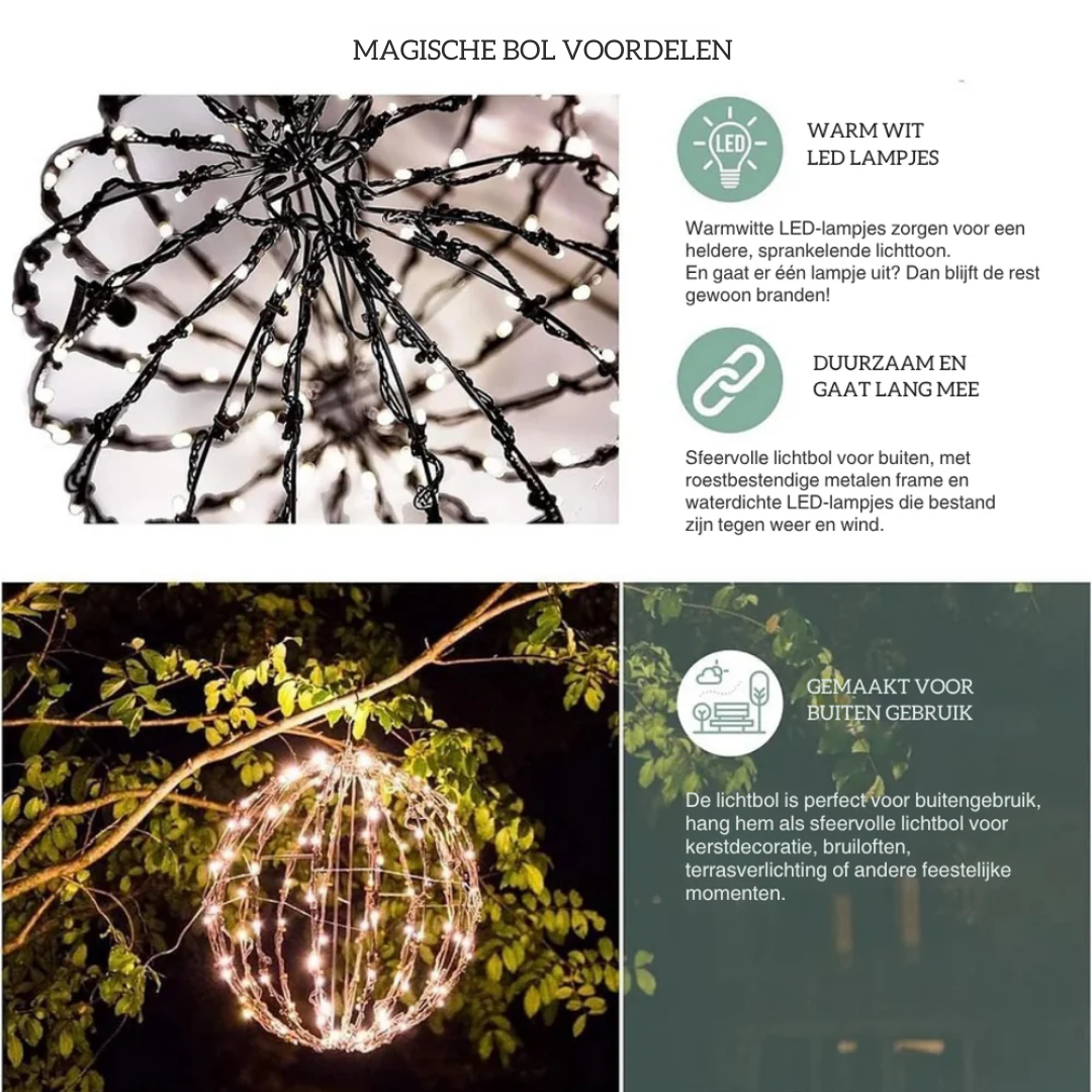 LED kulové světlo na baterie — bezdrátová svítící koule