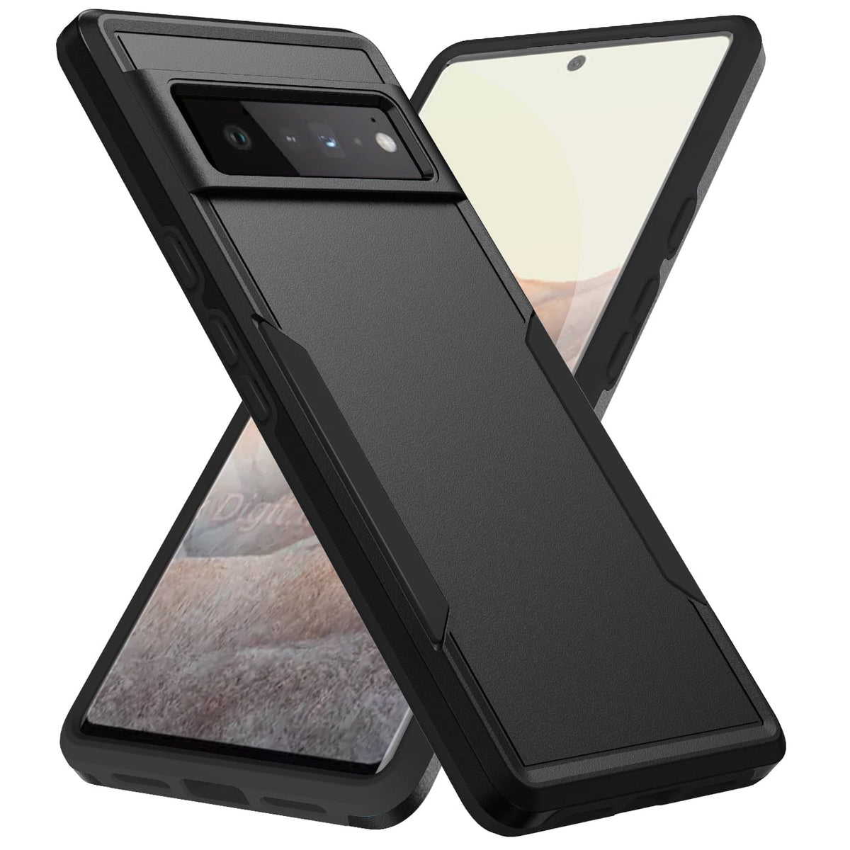 Cover per Google Pixel — Armatura ammortizzante, bordi rialzati, ricarica wireless