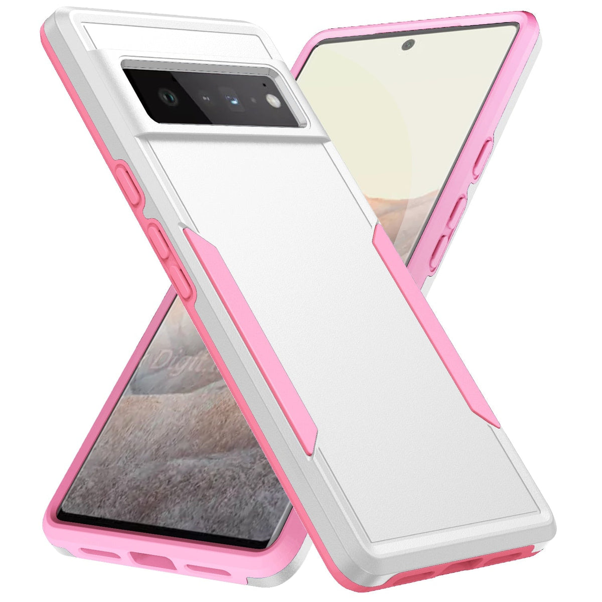 Cover per Google Pixel — Armatura ammortizzante, bordi rialzati, ricarica wireless