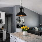 Industrial Metal Dome Pendant Light For Modern Living Spaces