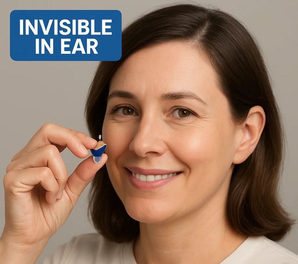 Invisible in-ear hearing aids with rechargeable design and crystal-clear sound for discreet, everyday hearing enhancement - Euroselle