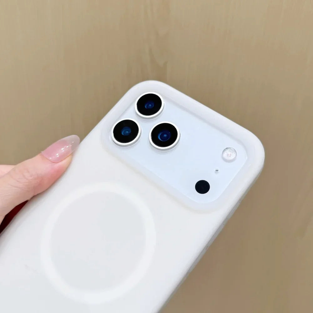 Silikonové pouzdro pro iPhone 15/16/17 Pro Max — stojánek s magnetickým kroužkem