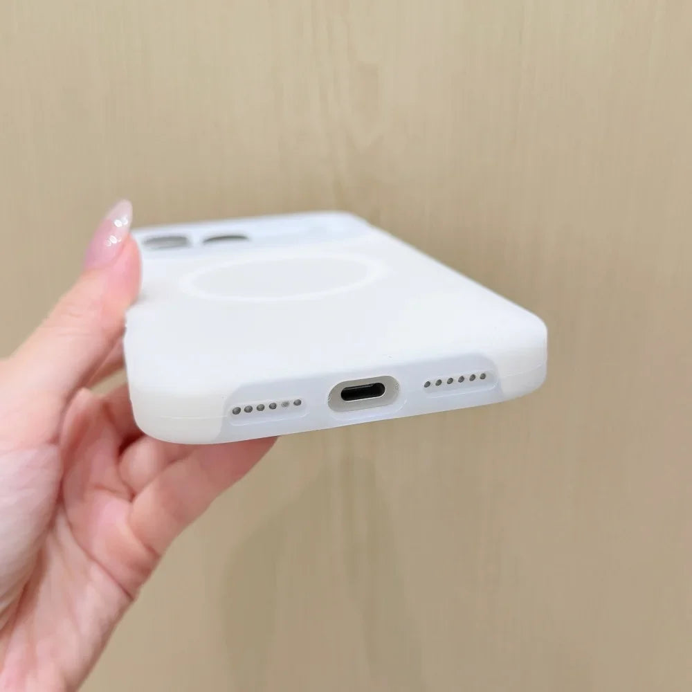 Silikonové pouzdro pro iPhone 15/16/17 Pro Max — stojánek s magnetickým kroužkem