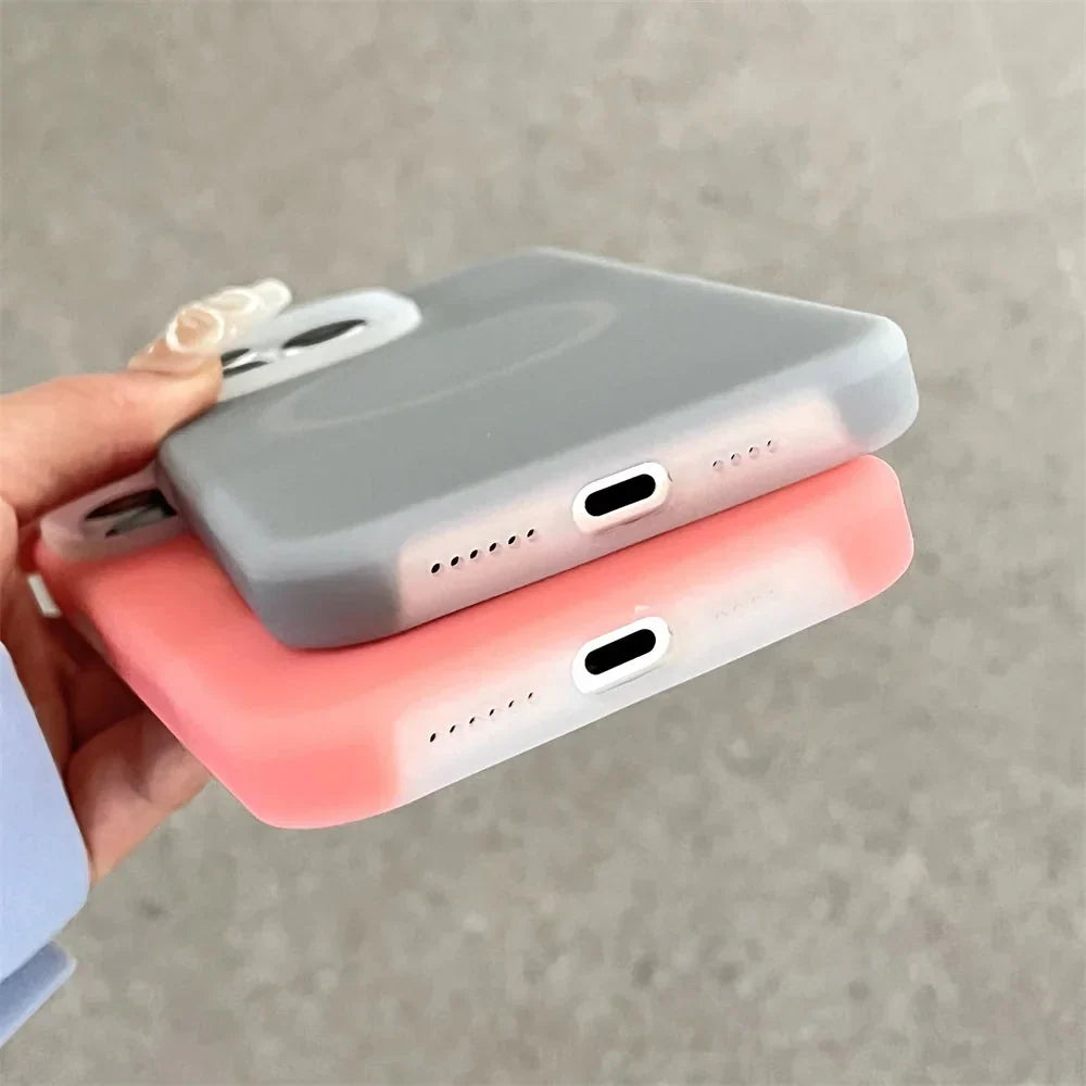 Silikonové pouzdro pro iPhone 15/16/17 Pro Max — stojánek s magnetickým kroužkem