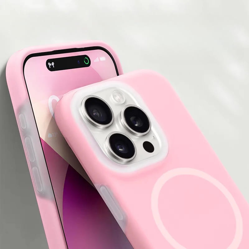 Silikonové pouzdro pro iPhone 15/16/17 Pro Max — stojánek s magnetickým kroužkem