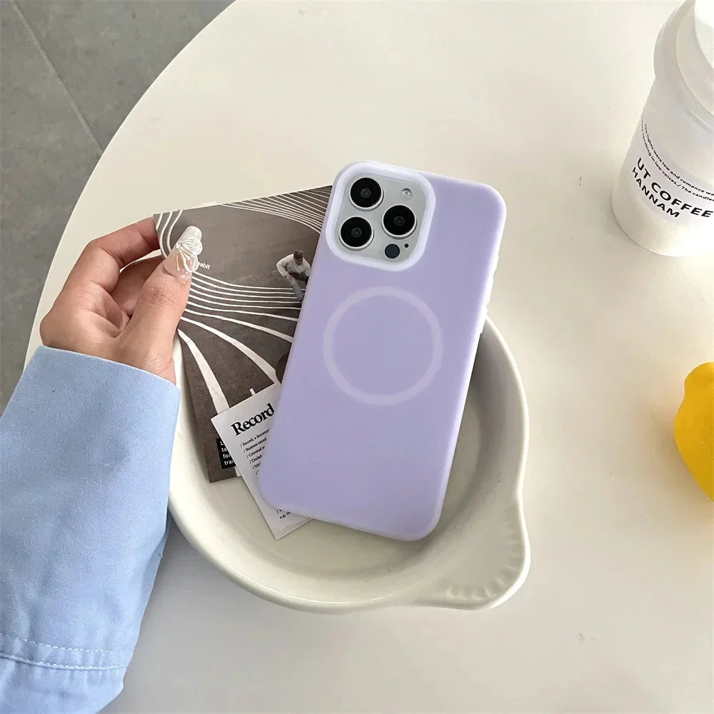 Silikonové pouzdro pro iPhone 15/16/17 Pro Max — stojánek s magnetickým kroužkem