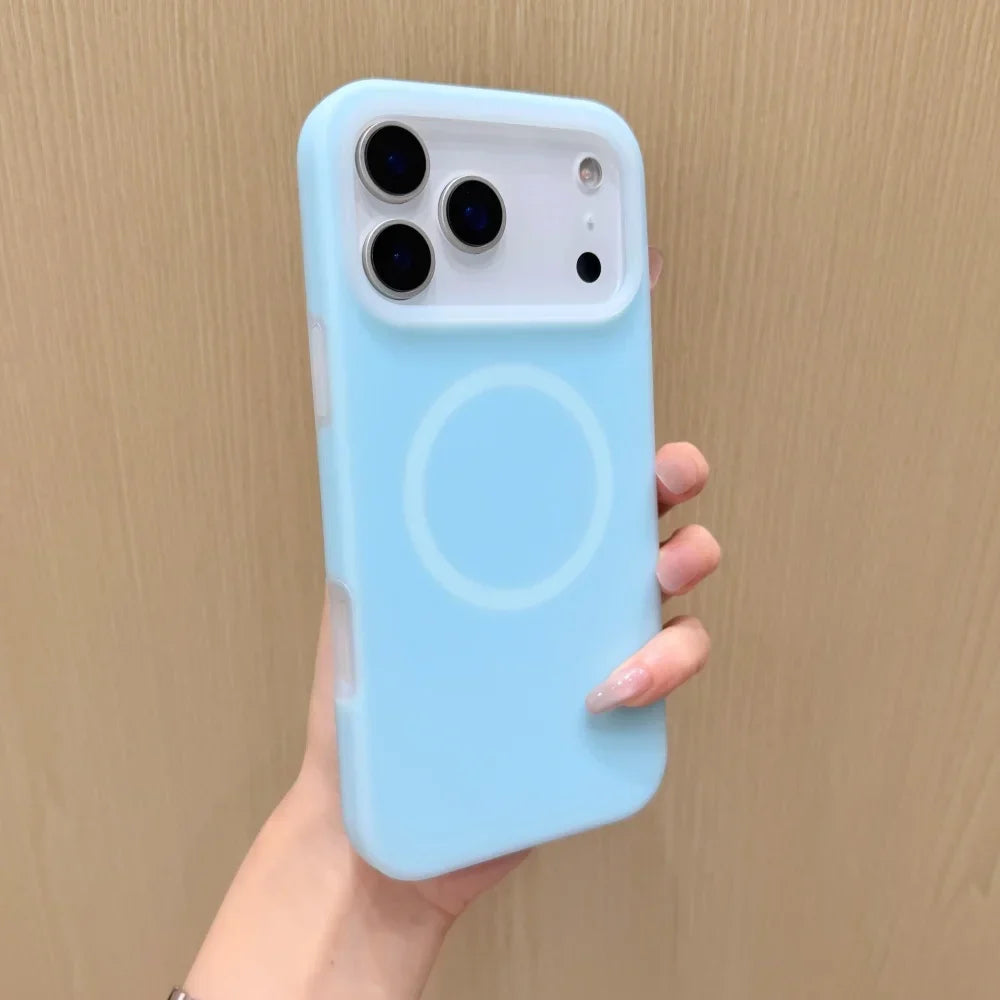 Silikonové pouzdro pro iPhone 15/16/17 Pro Max — stojánek s magnetickým kroužkem