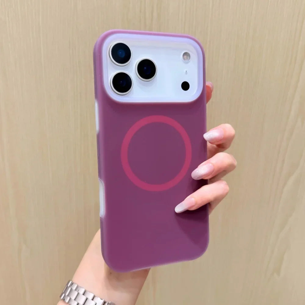 Silikonové pouzdro pro iPhone 15/16/17 Pro Max — stojánek s magnetickým kroužkem