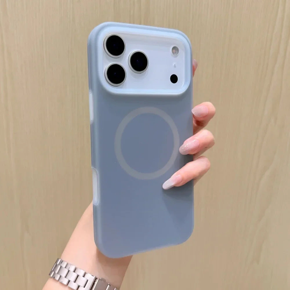 Silikonové pouzdro pro iPhone 15/16/17 Pro Max — stojánek s magnetickým kroužkem