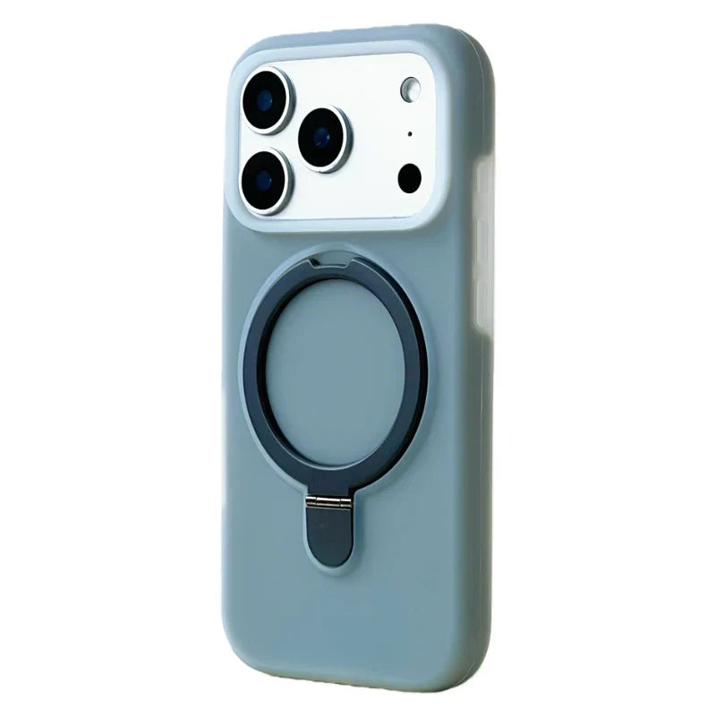 Silikonové pouzdro pro iPhone 15/16/17 Pro Max — stojánek s magnetickým kroužkem