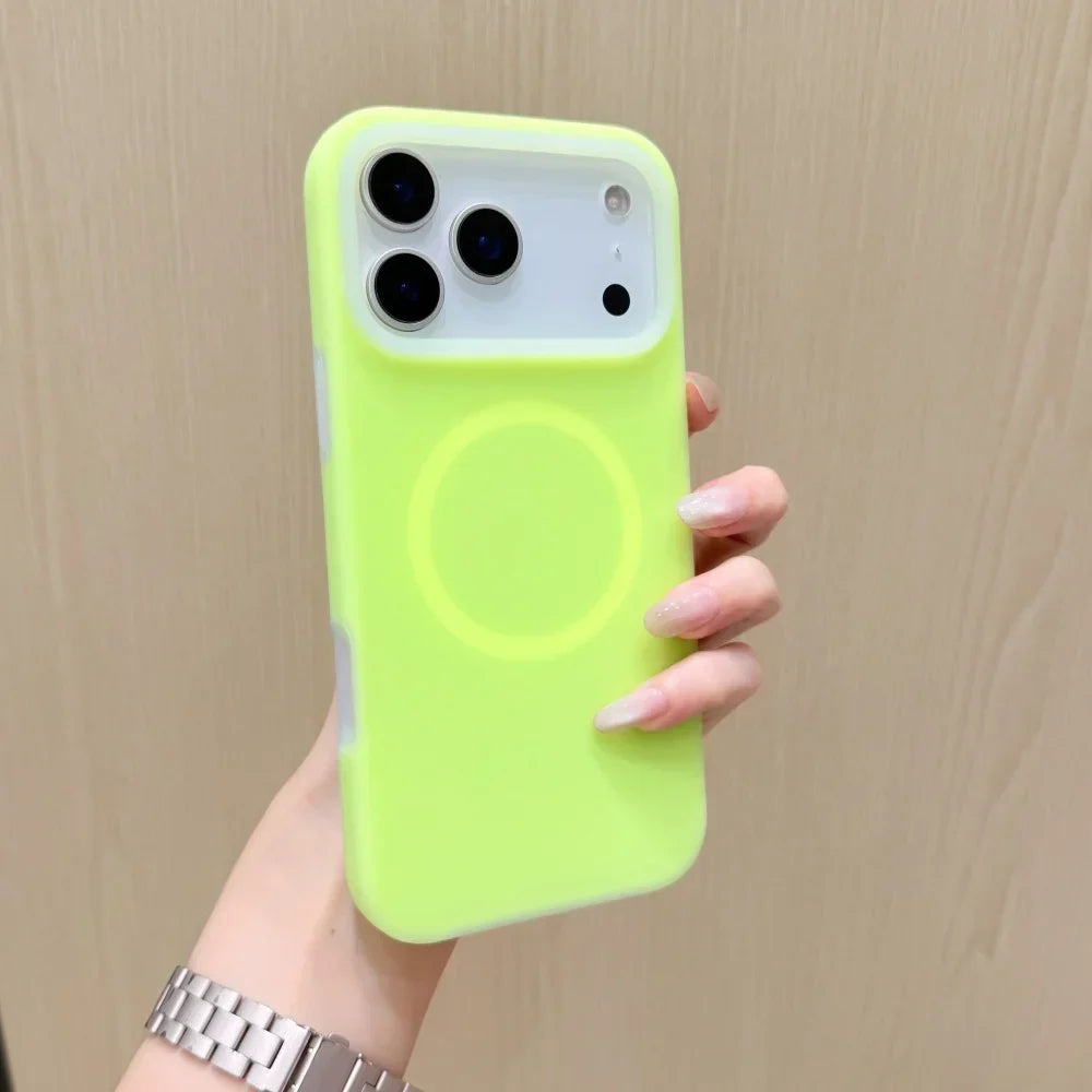 Silikonové pouzdro pro iPhone 15/16/17 Pro Max — stojánek s magnetickým kroužkem