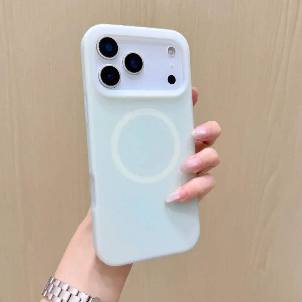 Silikonové pouzdro pro iPhone 15/16/17 Pro Max — stojánek s magnetickým kroužkem