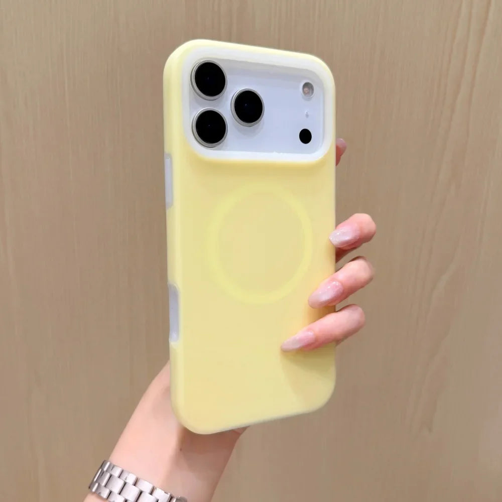 Silikonové pouzdro pro iPhone 15/16/17 Pro Max — stojánek s magnetickým kroužkem