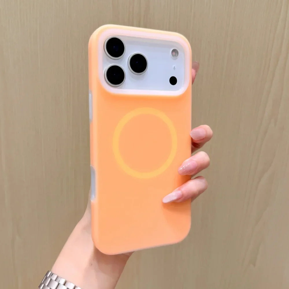 Silikonové pouzdro pro iPhone 15/16/17 Pro Max — stojánek s magnetickým kroužkem