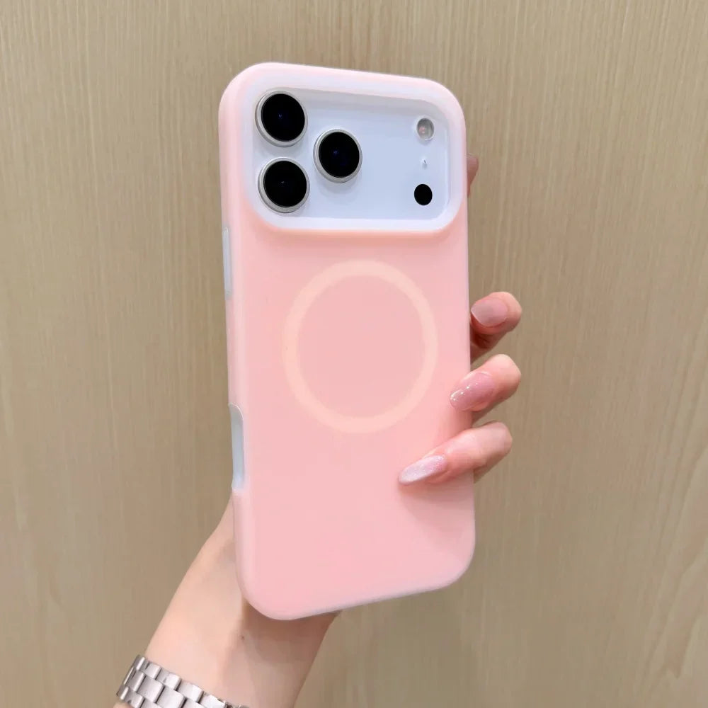 Silikonové pouzdro pro iPhone 15/16/17 Pro Max — stojánek s magnetickým kroužkem