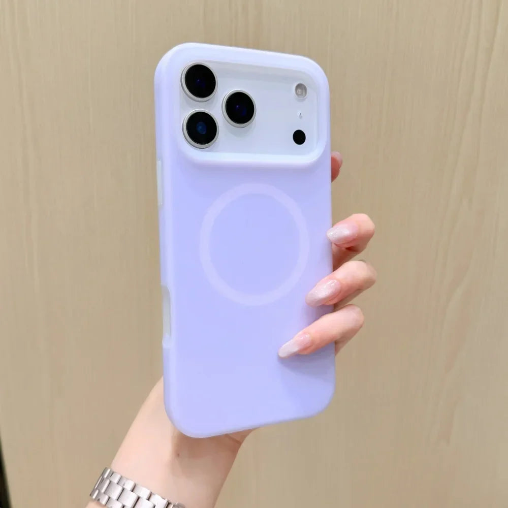 Silikonové pouzdro pro iPhone 15/16/17 Pro Max — stojánek s magnetickým kroužkem