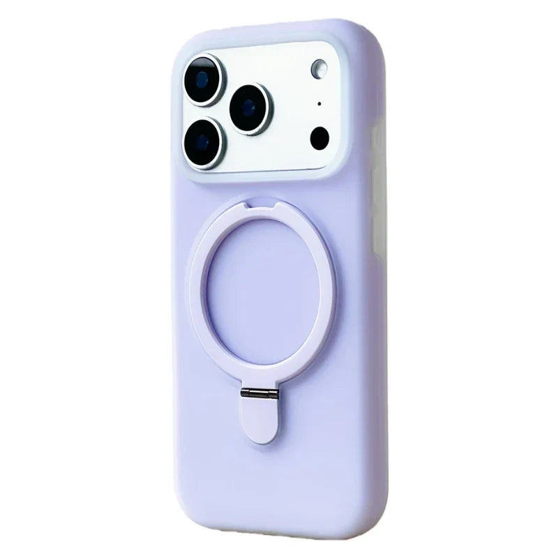 Silikonové pouzdro pro iPhone 15/16/17 Pro Max — stojánek s magnetickým kroužkem