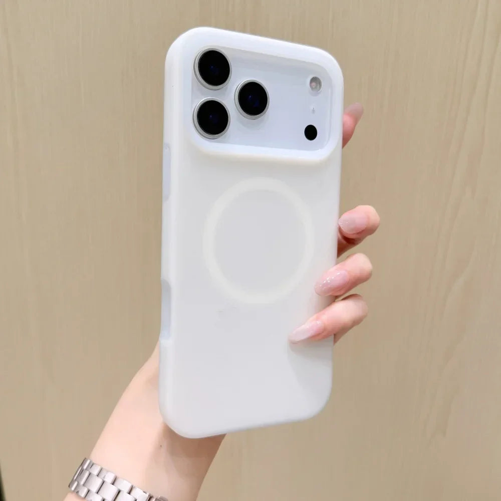 Silikonové pouzdro pro iPhone 15/16/17 Pro Max — stojánek s magnetickým kroužkem