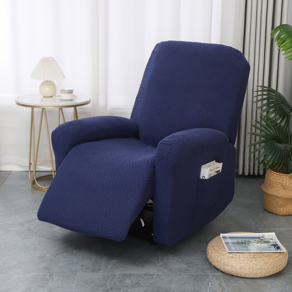 Fitted Recliner Chair Cover with Side Pocket - Euroselle