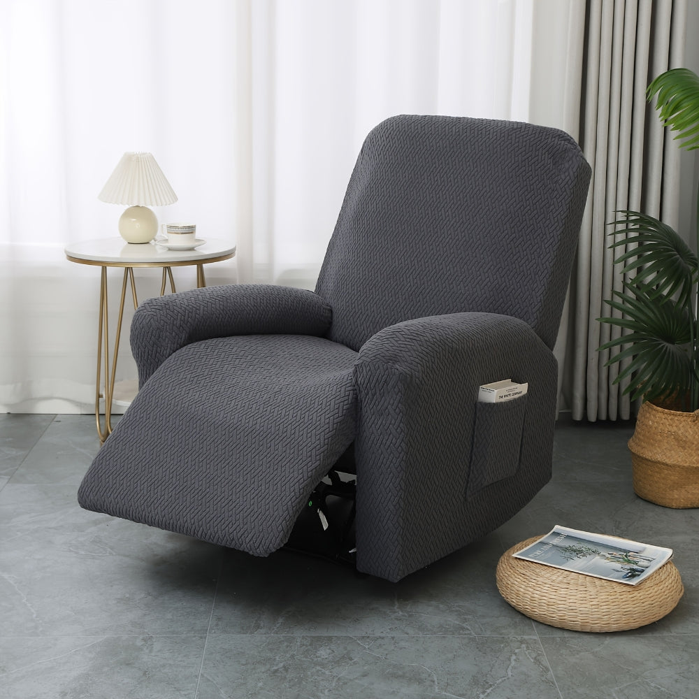 Fitted Recliner Chair Cover with Side Pocket - Euroselle