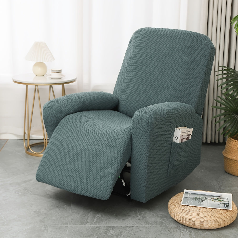 Fitted Recliner Chair Cover with Side Pocket - Euroselle