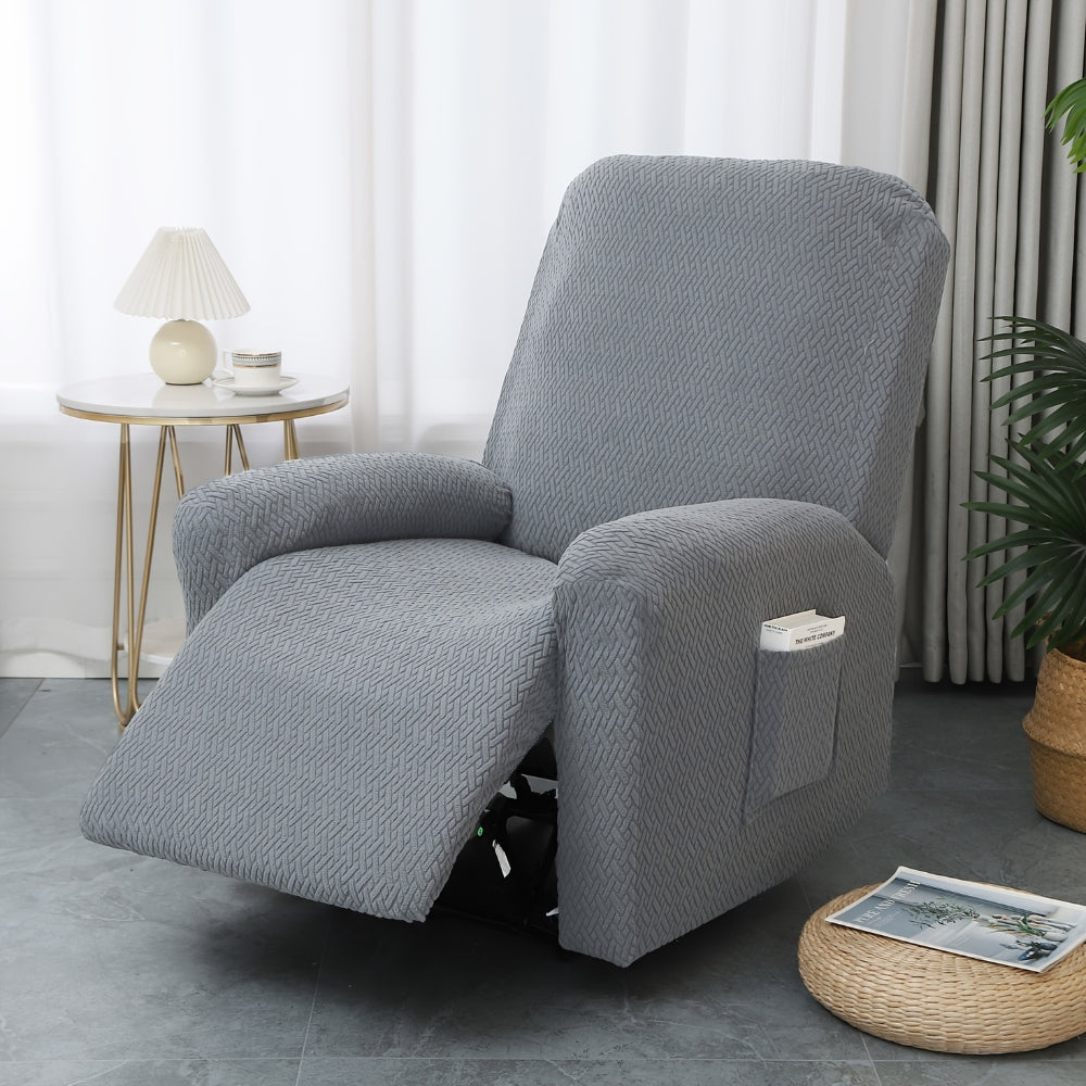 Fitted Recliner Chair Cover with Side Pocket - Euroselle
