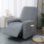 Fitted Recliner Chair Cover with Side Pocket - Euroselle