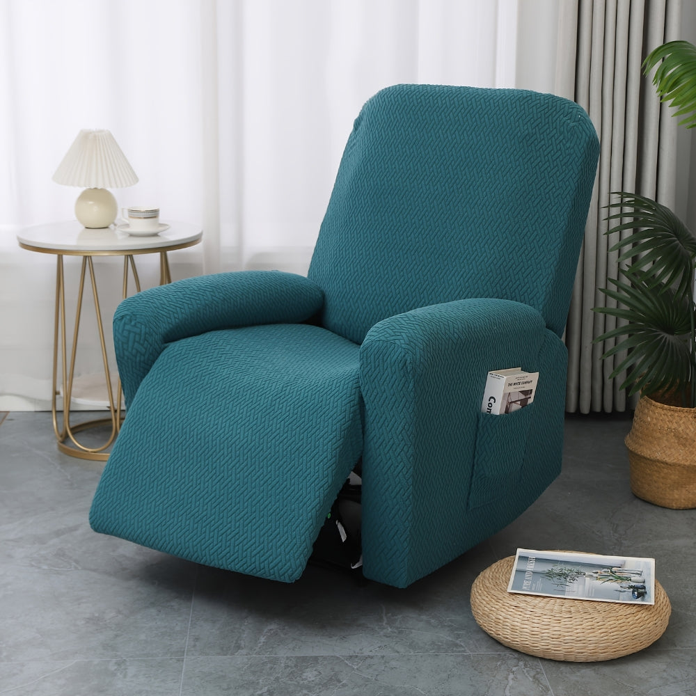 Fitted Recliner Chair Cover with Side Pocket - Euroselle