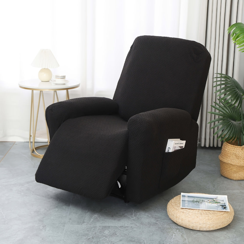 Fitted Recliner Chair Cover with Side Pocket - Euroselle