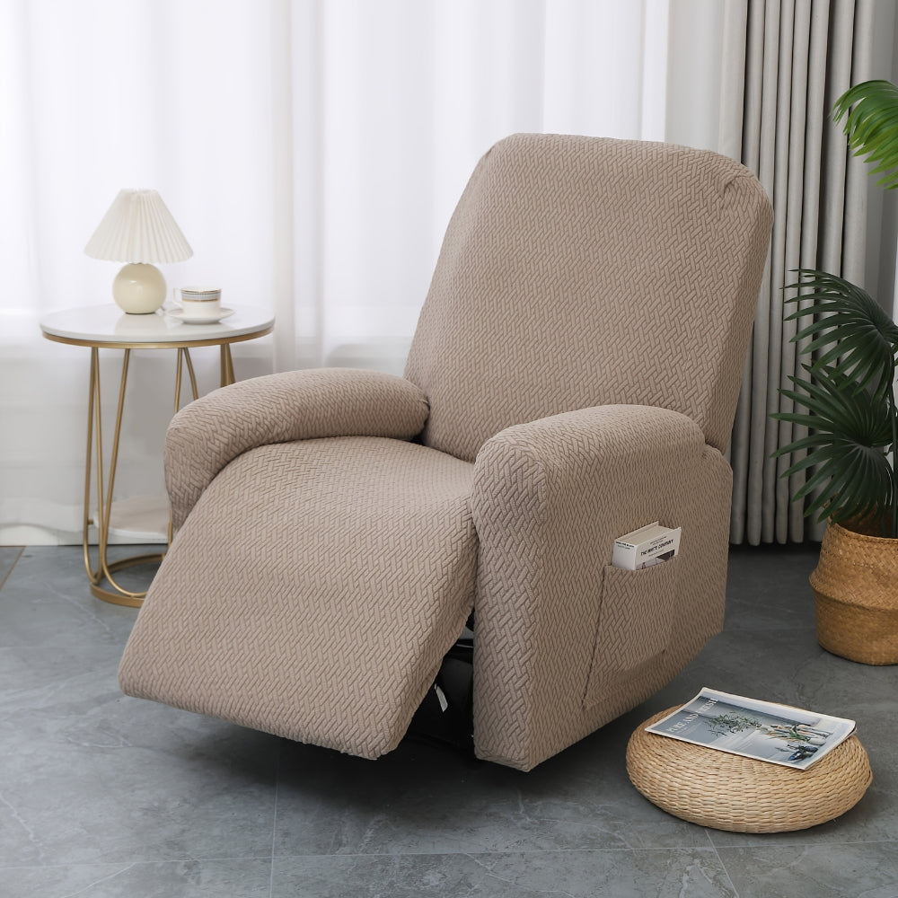 Fitted Recliner Chair Cover with Side Pocket - Euroselle