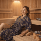 Organic cotton kimono bathrobe with breathable double gauze fabric and relaxed fit for everyday comfort and modern minimal elegance - Euroselle