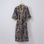Organic cotton kimono bathrobe with breathable double gauze fabric and relaxed fit for everyday comfort and modern minimal elegance - Euroselle