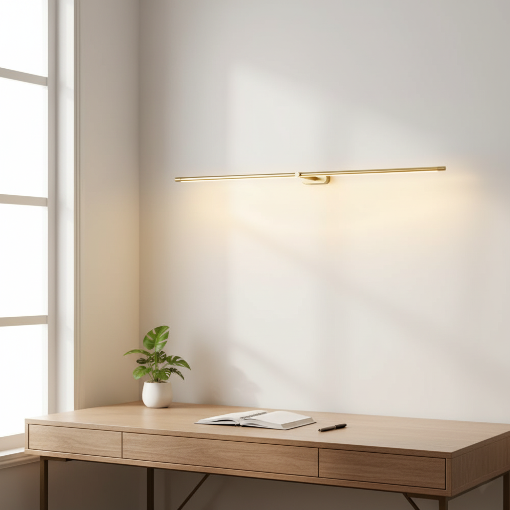 Integrert LED-bildelys i metall, 27–50 tommer, varmt lys