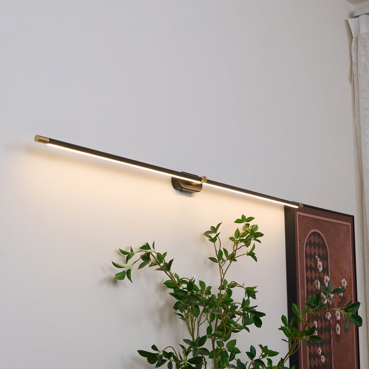 Integrert LED-bildelys i metall, 27–50 tommer, varmt lys