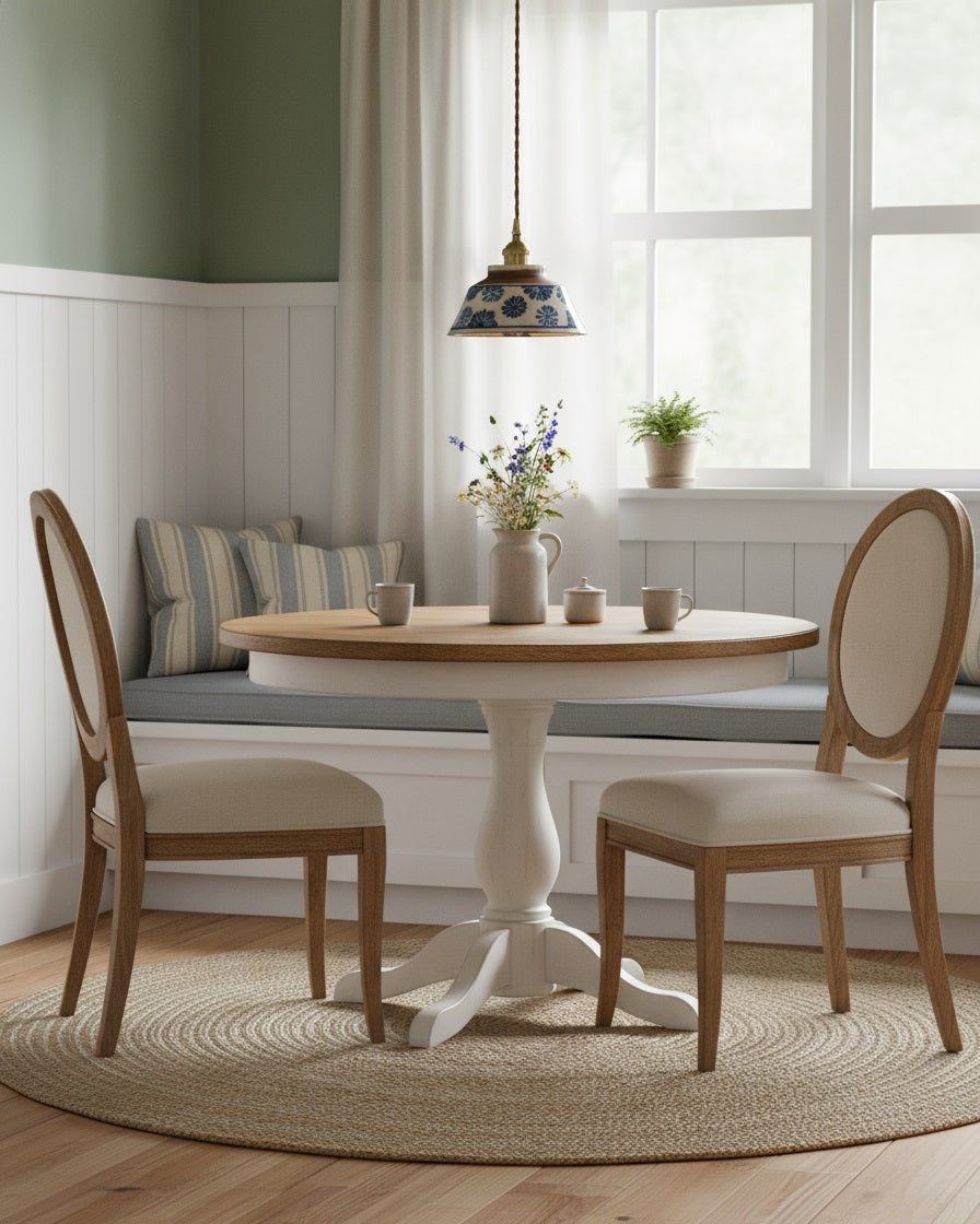 Ręcznie wykonana ceramiczna lampa wisząca — regulowany kwiatowy klosz o szerokości 7 cali