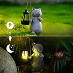 Solar Cat Statue for Enchanting Garden Lighting - Euroselle