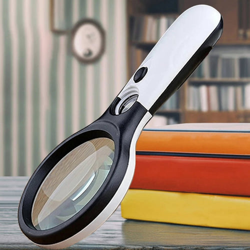 Loupe à main 45x avec lumière LED conçue pour une lecture précise et une inspection détaillée - Euroselle