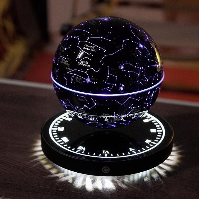 Magnetic Levitation Star Map Globe Night Light, 360° Rotating