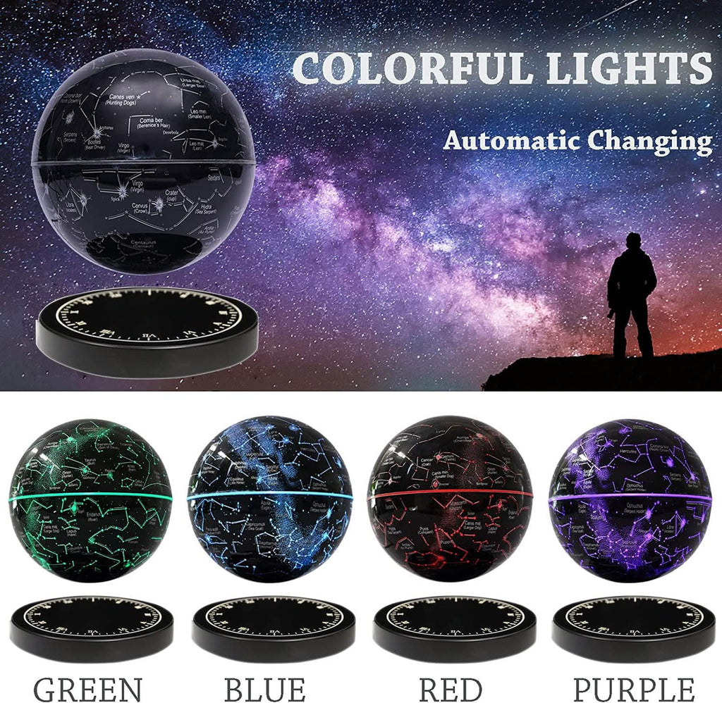 Magnetic Levitation Star Map Globe Night Light, 360° Rotating