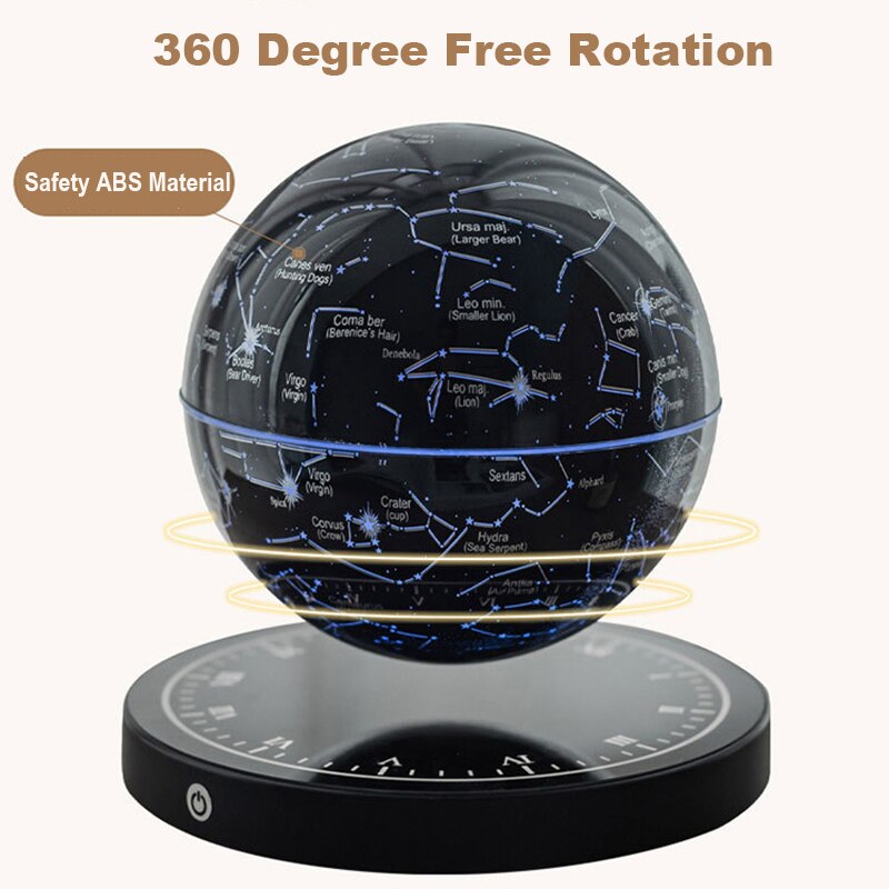 Magnetic Levitation Star Map Globe Night Light, 360° Rotating