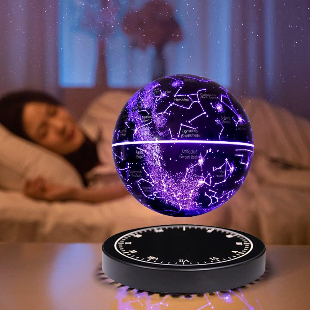 Magnetic Levitation Star Map Globe Night Light, 360° Rotating